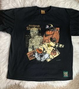 Vtg '93 Nutmeg Pittsburg Steelers Nutmeg Throwbacks TShirt